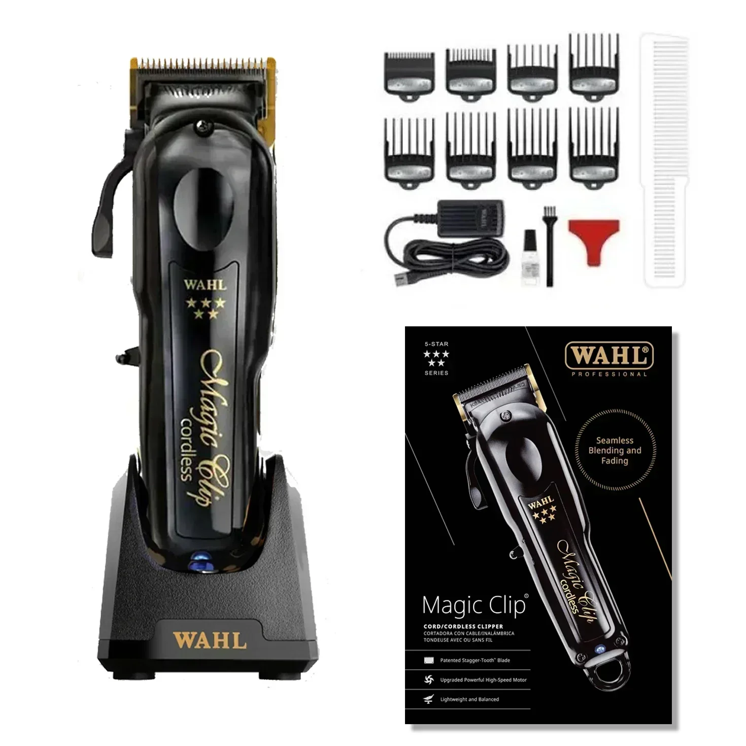 Wahl 5 Star Professional 8148 Magic Clip Legend Senior ماكينة قص الشعر اللاسلكية وتشذيب الشعر ماكينة حلاقة فانيش للحلاقين والمصممين