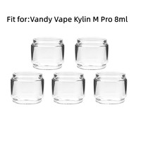 5PCS YUHETEC  Bubble Replacement Glass Tank For Vandy  Kylin M Pro 8ml  Machine Accessories Clear