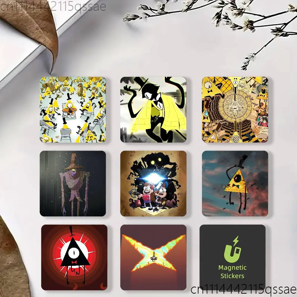 B-Bill Cipher G-Gravity Falls Refrigerator Magnet Creative Kitchen Home Decoration Soft Magnetic Decor Festival Gifts