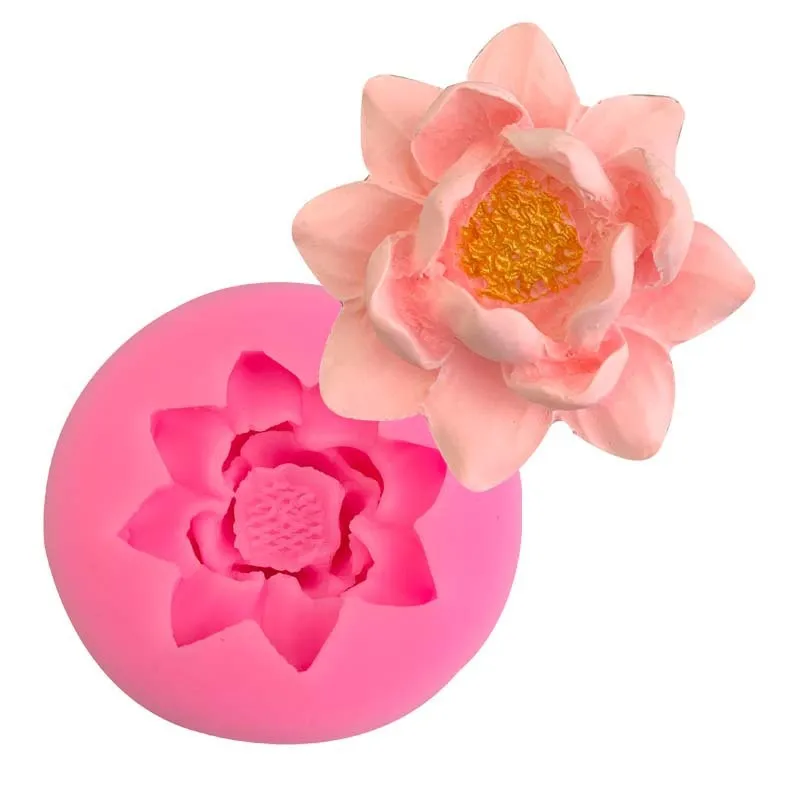 Lotus Shape Cake Mould Silicone Mold Handmade Soap Plaster D