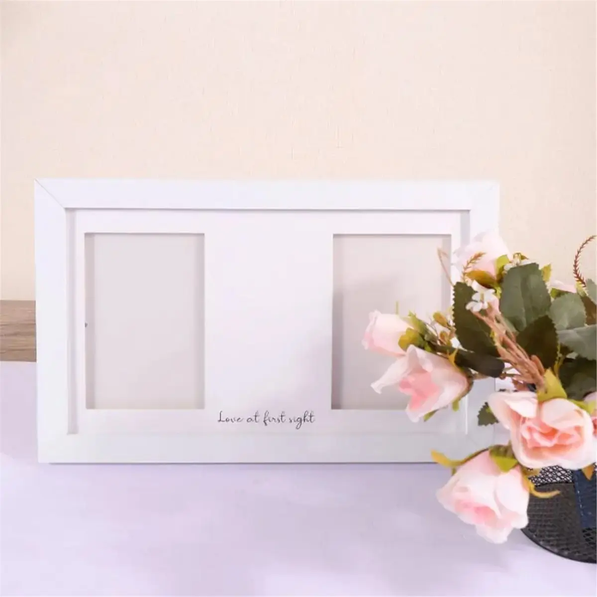 AT16 Baby Handprint & Footprint Keepsake Kit -Clay Frame for Nursery Decor, Ideal New ,Baby Shower Registry Essential