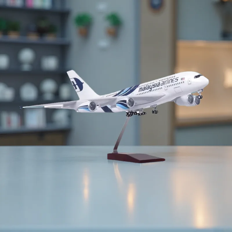 

46cm Malaysia Airways A380 Model Airplane Diecast Resin Plane 1:160 Scale Model Enthusiasts Collection Gift With Landing Gear