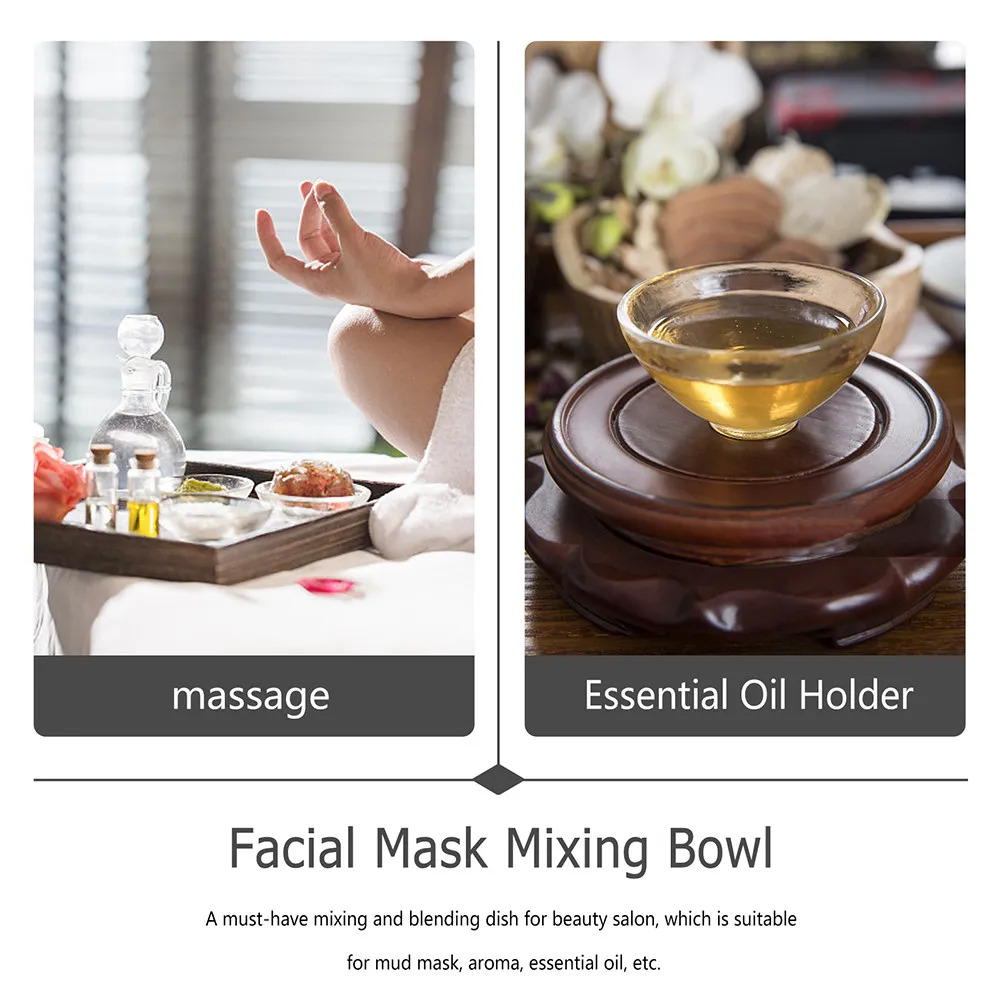 2Pcs Premium Ceramic Essential Oil Dishes Decorative Aroma Oil Storage Bowls for Facial Mask Blending Beauty Salon Office Hotel