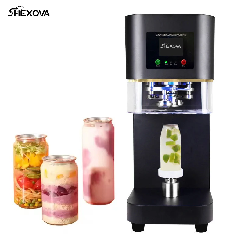 

Full Automatic Plastic Cup Sealing Machine Soda Juice Non-Rotary Can Seamer Cold Drink Bottles Sealing Machine With Lids