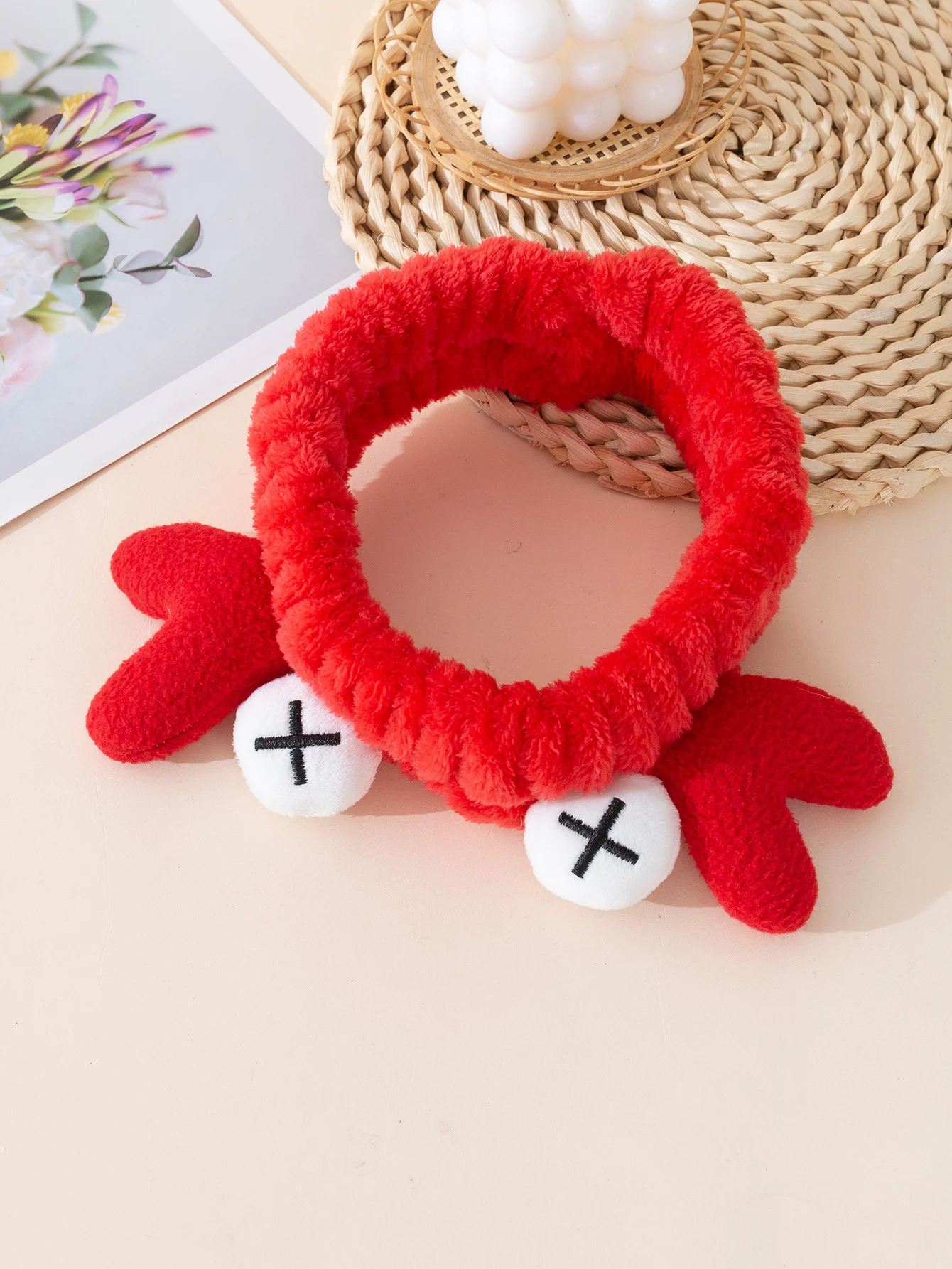 Creative Face Wash Hair Band Cute Cartoon Crab Headband Cute Funny Hair Hoop