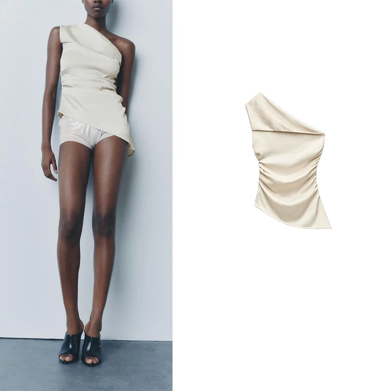 

Белая обтягивающая повседневная футболка Svel, женская модная осенняя новинка, топ средней длины из плиссированного волокна с плиссированными деталями