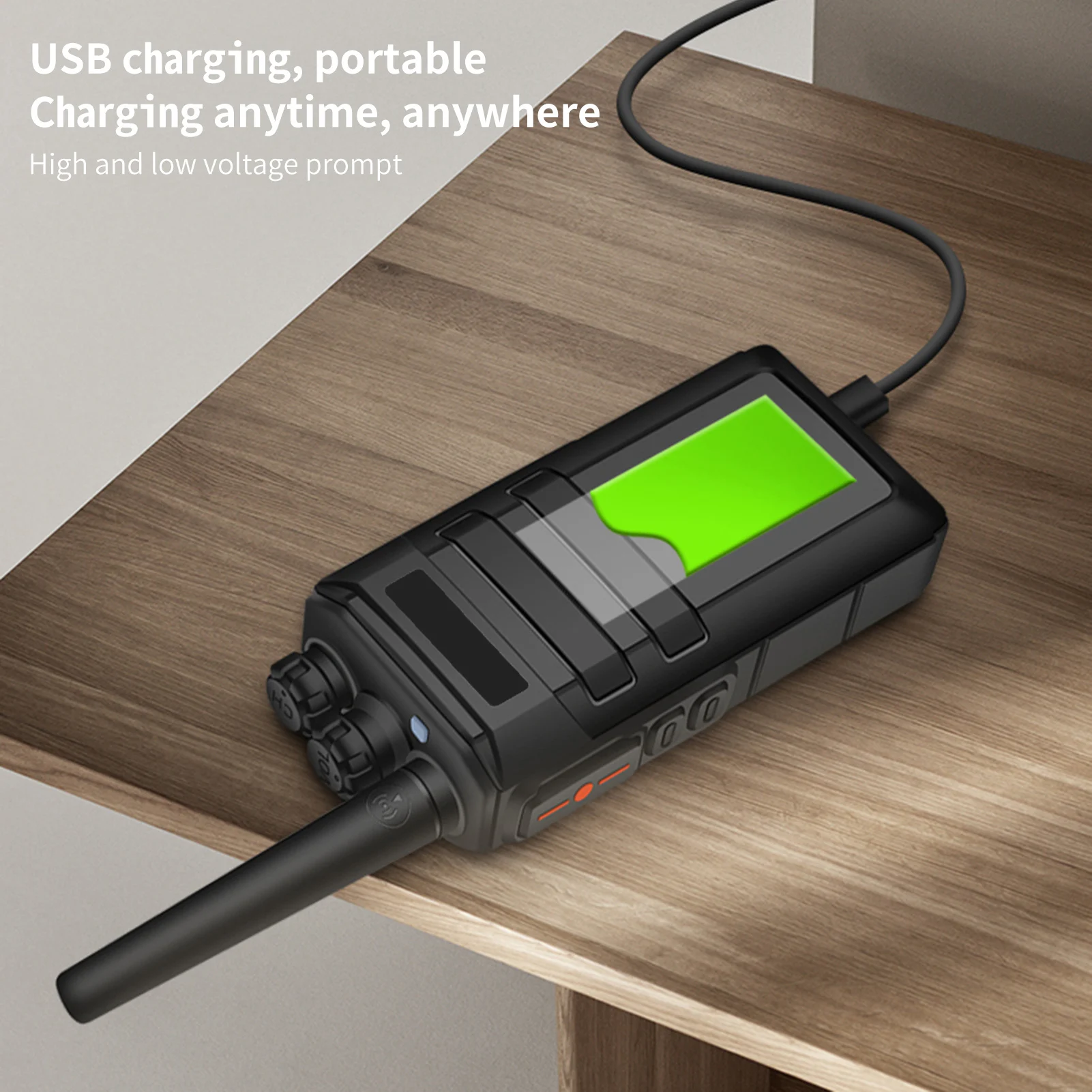 Walkie Talkie N7 Walkie Talkies de largo alcance para adultos con 16 canales para senderismo, viaje de acampada, enchufe del Reino Unido