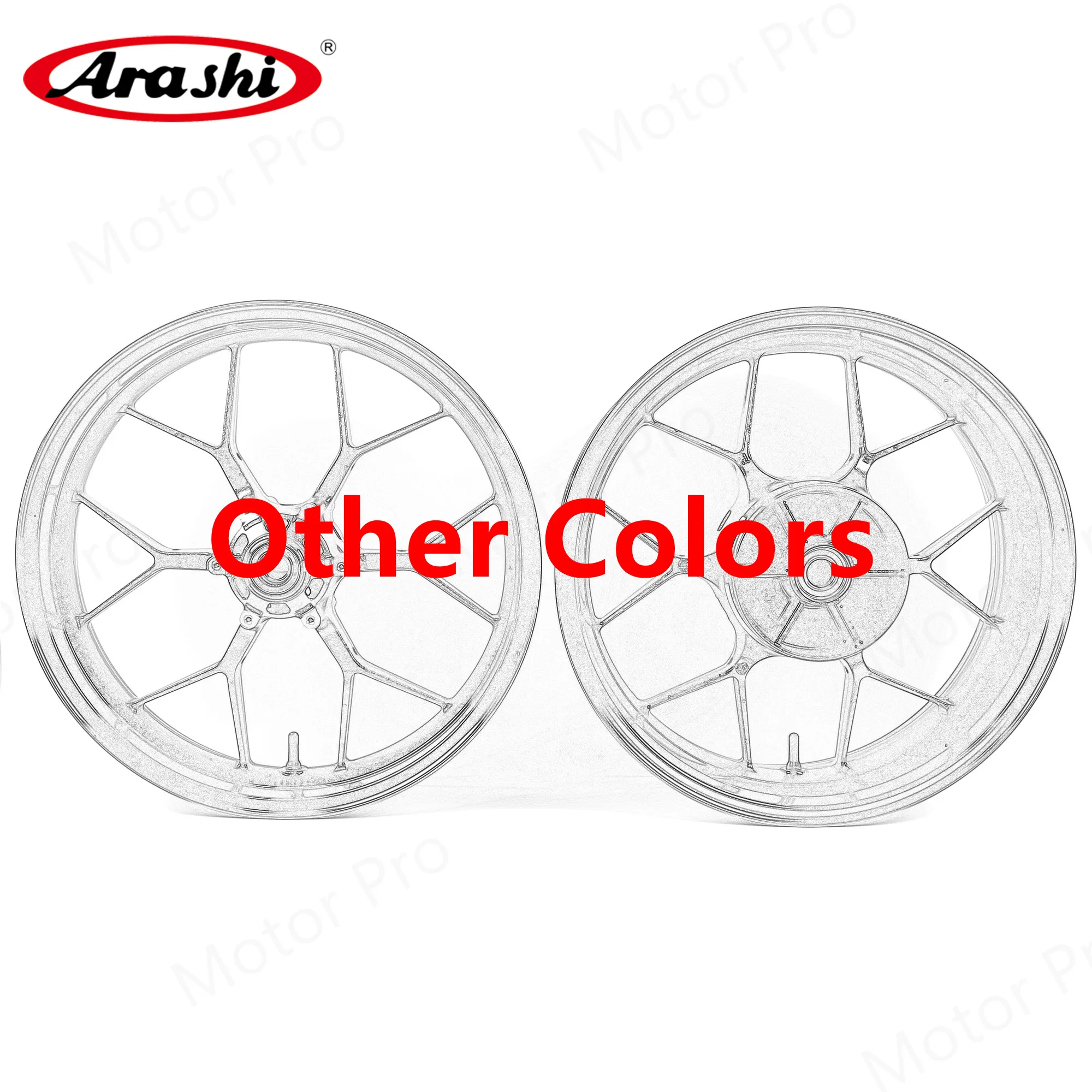 Arashi 17 ''Voor Achter Velg Voor HONDA CBR600RR 2007 - 2023 Velg Hub CBR600 CBR 600 RR 2014 2015 2016 2017 2018 2019