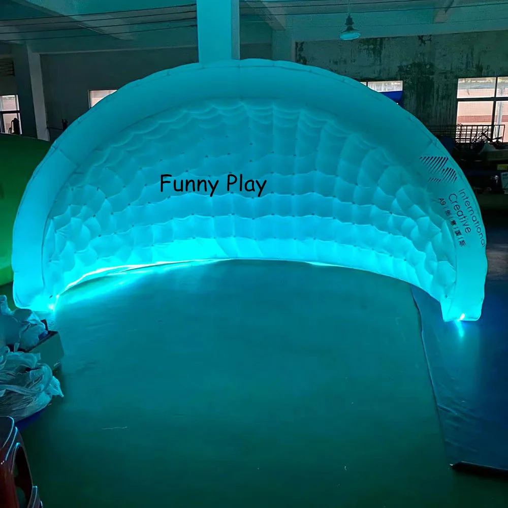 luna inflatable pob structure,beautiful led lighting inflatable bar tent for event party and wedding,air igloo shell tents