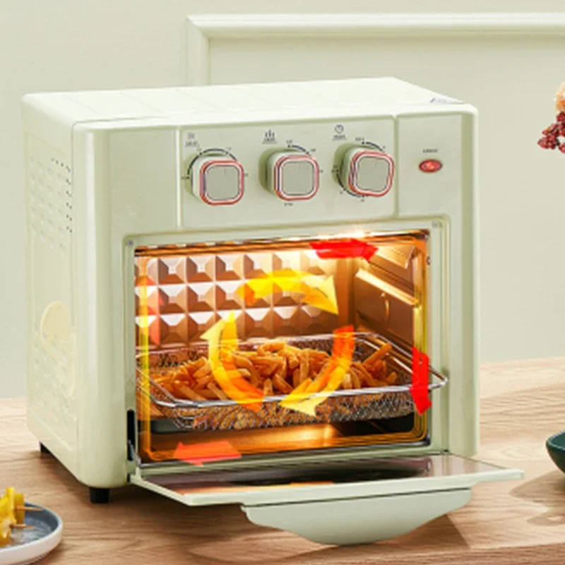 2-in-1 Electric Oven, 18L Large Capacity Multifunctional Air Fryer Oven for Home Use