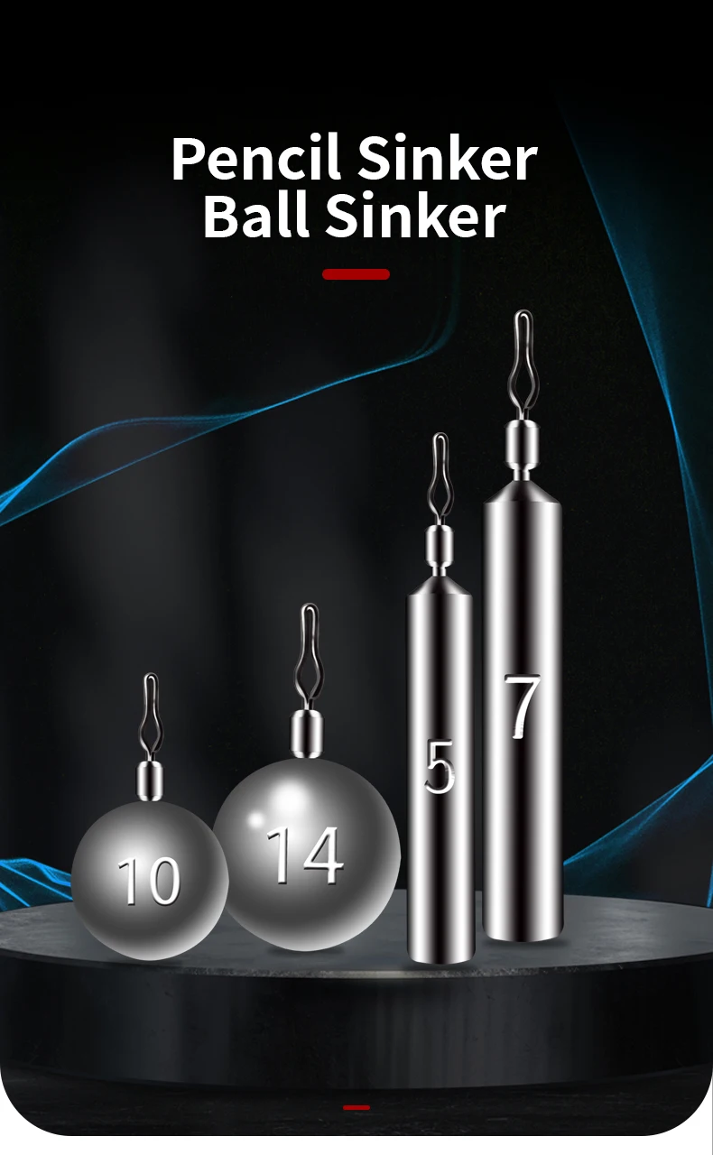 ZYZ 40 Stück/Box Angelblei-Set 3,5g 5g 7g 10g 14g Anhänger Anti-Häng-System für Meer- oder Süßwasser Drop-Shot Angelzubehör – Detail 8