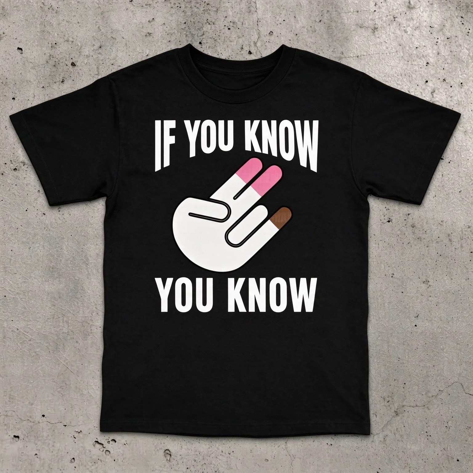 If You Know You Know Meme Shocker Hand Graphic Tee T Shirt Men's Women's Unisex Cotton Retro Cool Oversized Short Sleeve Top