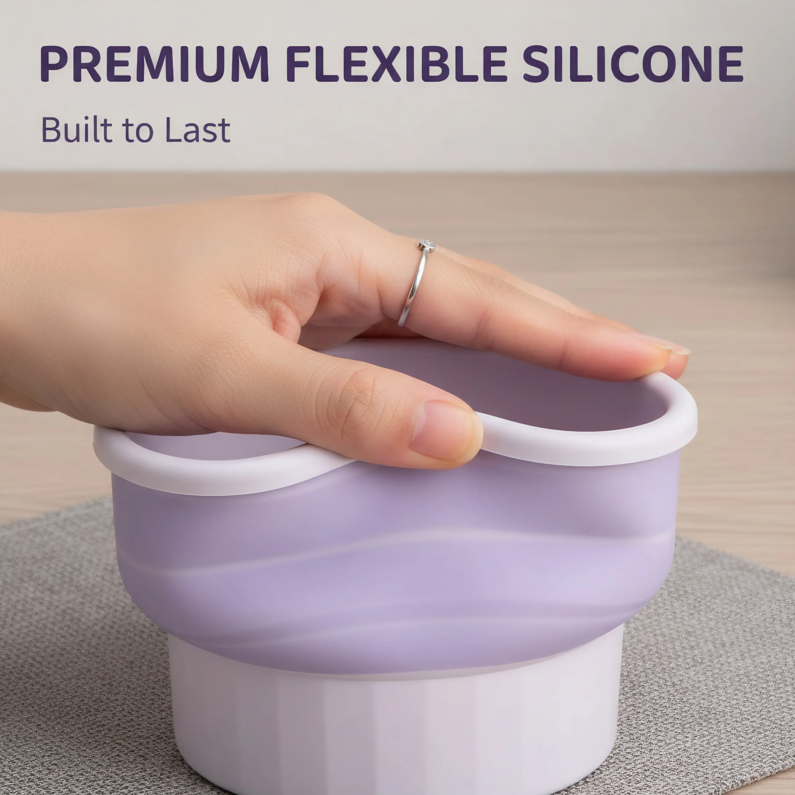 صندوق تنظيف فرش المكياج مقاس 14 × 14 سم، أداة تنظيف سيليكون محمولة للتجفيف السريع، حقيبة سفر