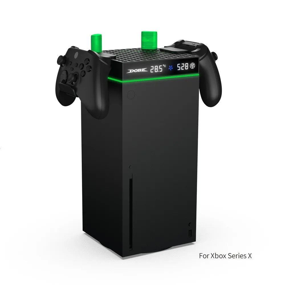 شماعات وحدة تحكم لسلسلة Xbox X ، مروحة تبريد ، حامل شحن البطارية ، مبرد المروحة