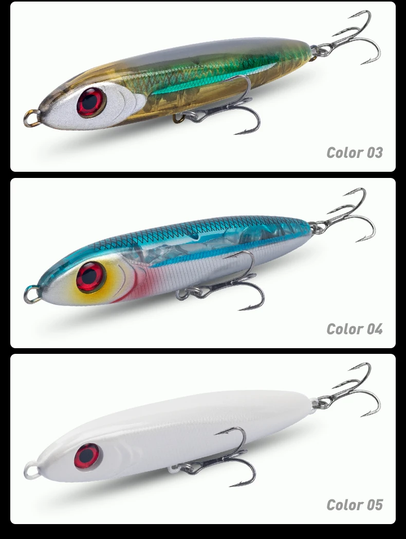 LEYDUN Ministre Jack Stickbait Sinking Pencil Angelköder 105 mm 23 g 120 mm 35 g Gute schwimmende harte Köder Wobbler für Wolfsbarsch – Detail 11