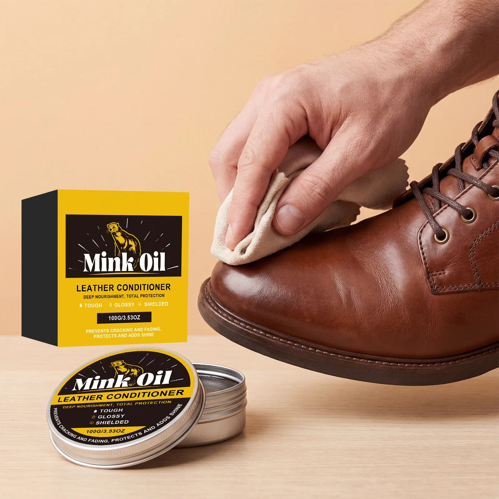 100g Leather Boot Care Set, Oil For Leather Cleaning, Leather Cleaner And Conditioner For Wallets, Shoes And Sofa Leather