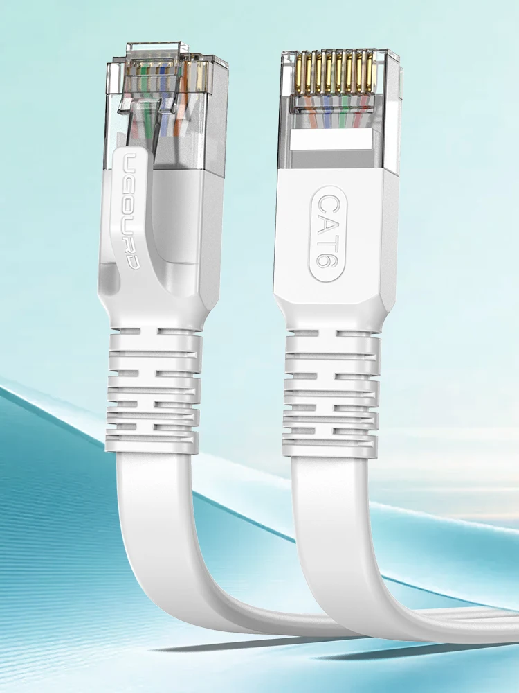 Płaski kabel Ethernet Cat6 1Gbps 1000Mbps Cat 6 RJ45 LAN Patch Cord Szybki, niskoprofilowy kabel internetowy do Xbox, routera, Smart TV — Zdjęcie 2 z 2
