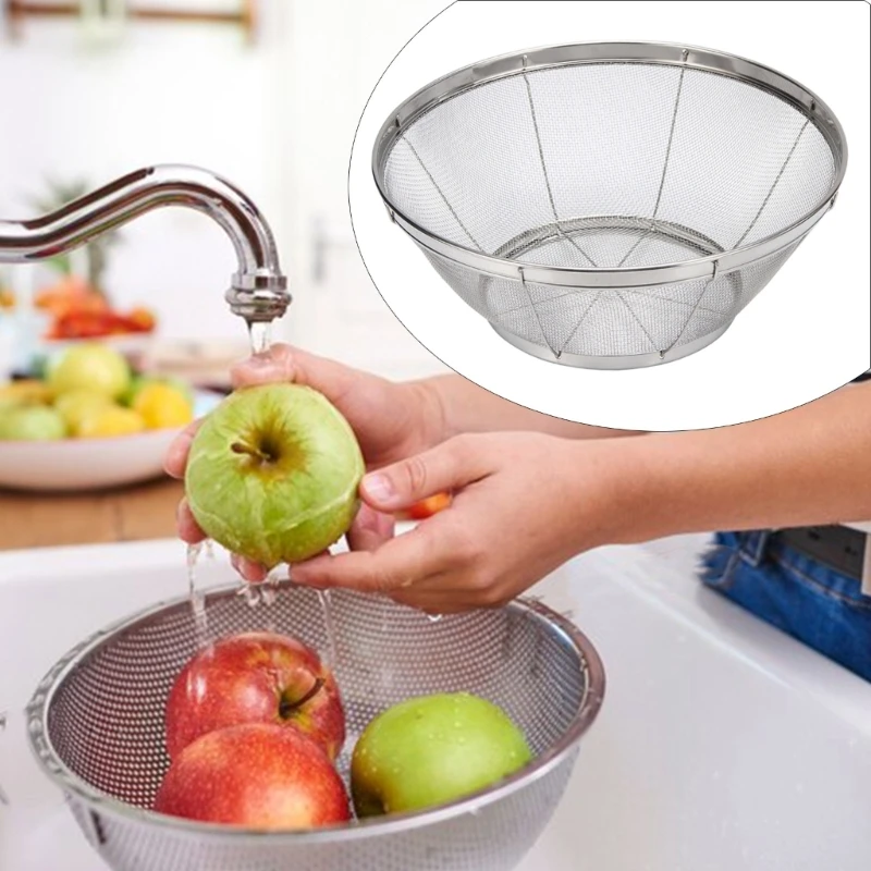 

Mesh Strainer Net Basket for Strain Drain Stainless Steel Rice Colander Sieves