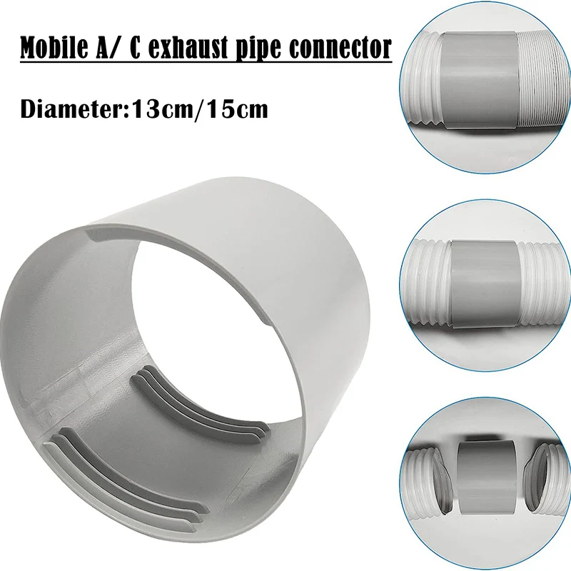130mm 150mm Portable AC Exhaust Hose Coupler Universal ABS Thread Duct Extension Connector Clockwise Counterclockwise