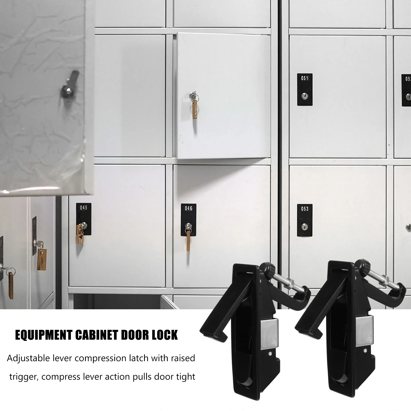 

Cabinet Door Lock Zinc Alloy Durable Adjustable Compression Latch Replacement Accessory For Chassis Cabinets High Voltage LED