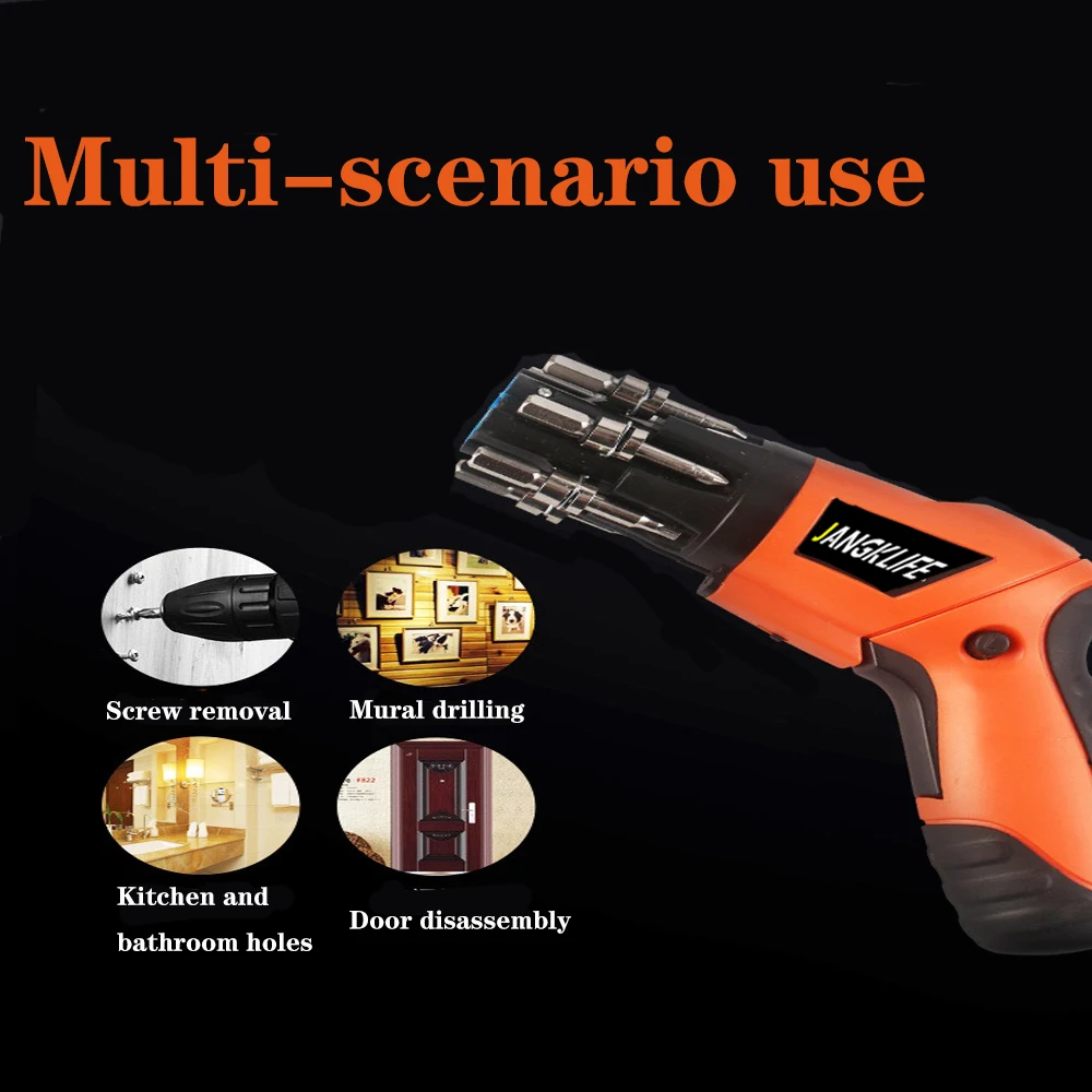 JANGKLIFE Precise Operation Power Electric Screwdriver Industrial Grade Durability  Min Electric Drill Home Office DIY Tools