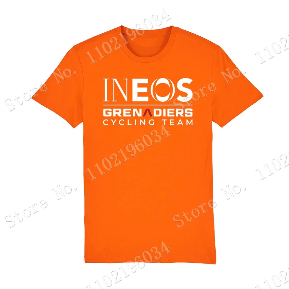 

Orange 2023 Ineos Grenadier CAMISETA T Shirts 3D Print Spain-Vuelta Mens Summer Running Streetwear Casual Technical Training