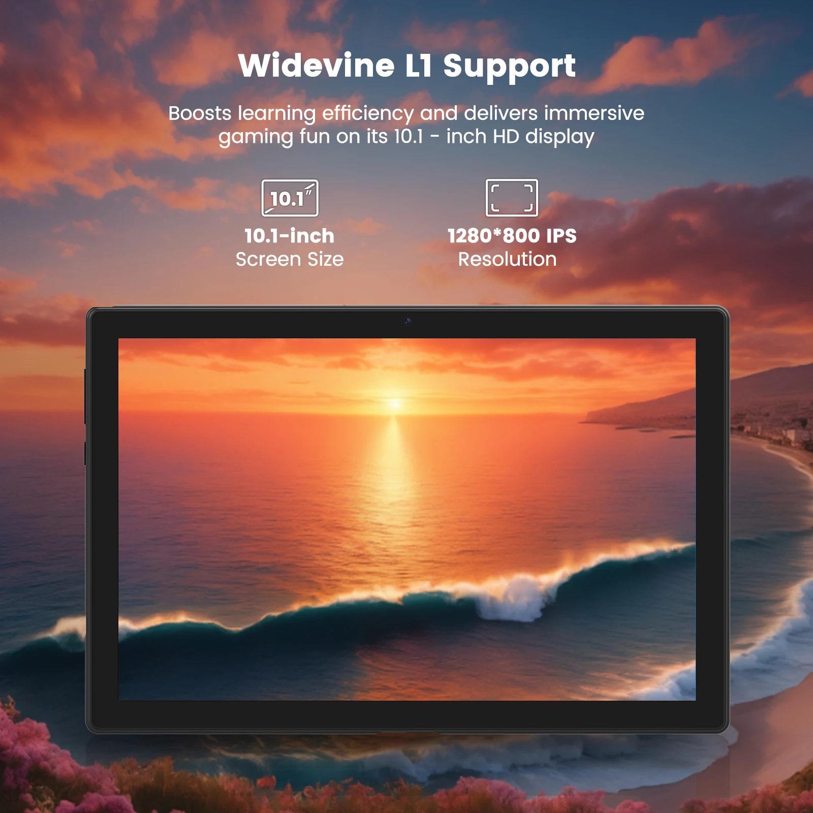 تابلت 10.1 بوصة T310، 2+32 جيجابايت، يدعم بطاقة ذاكرة TF 512 جيجابايت، بلوتوث، واي فاي، نظام تحديد المواقع، خدمة هواوي HMS، يدعم تطبيق Huawei Mar