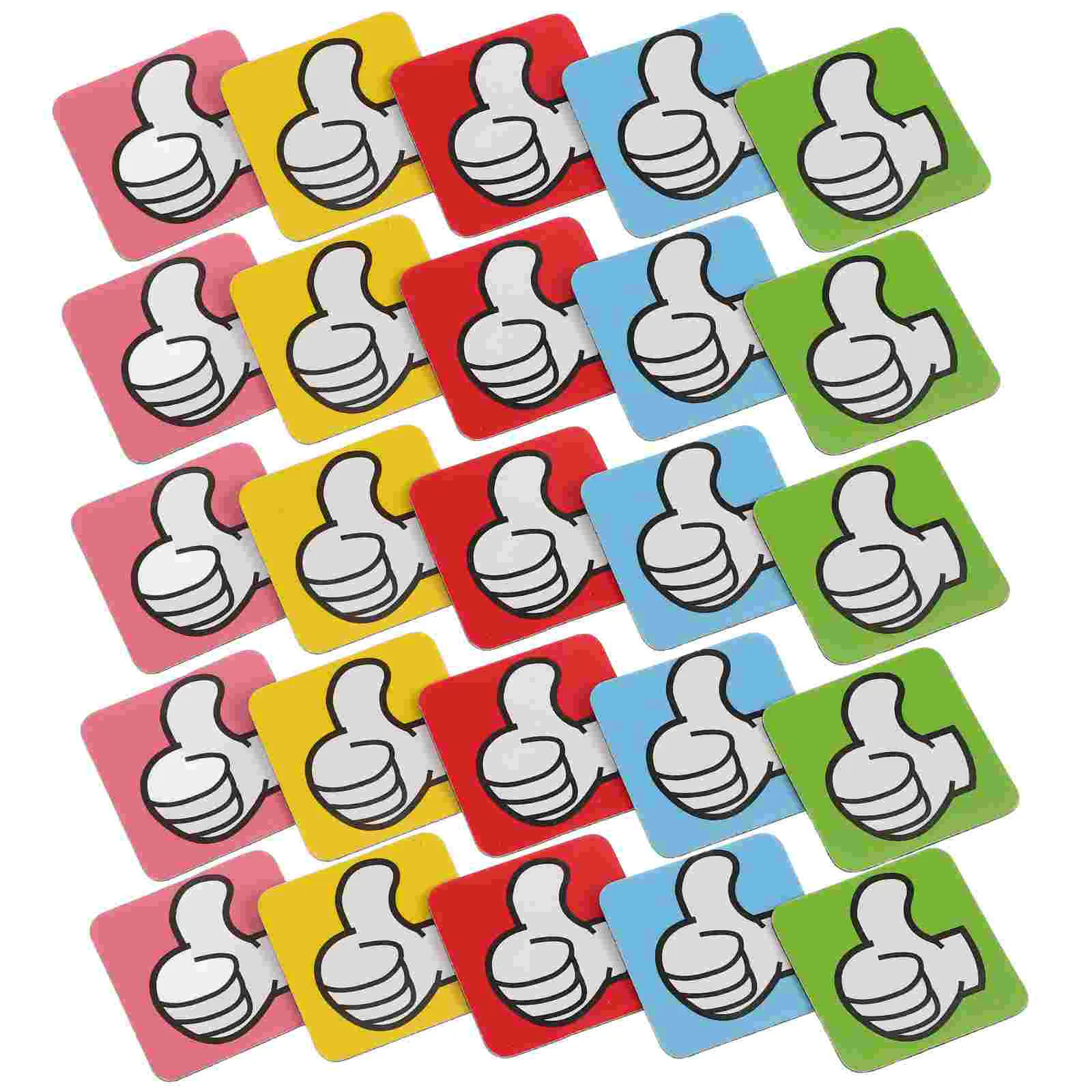 100 Pcs Thumbs up Tile Magnetic Sticker for Kids Gift Shaped Magnets Incentive Decals Bulk Stickers Inspirational Refrigerator