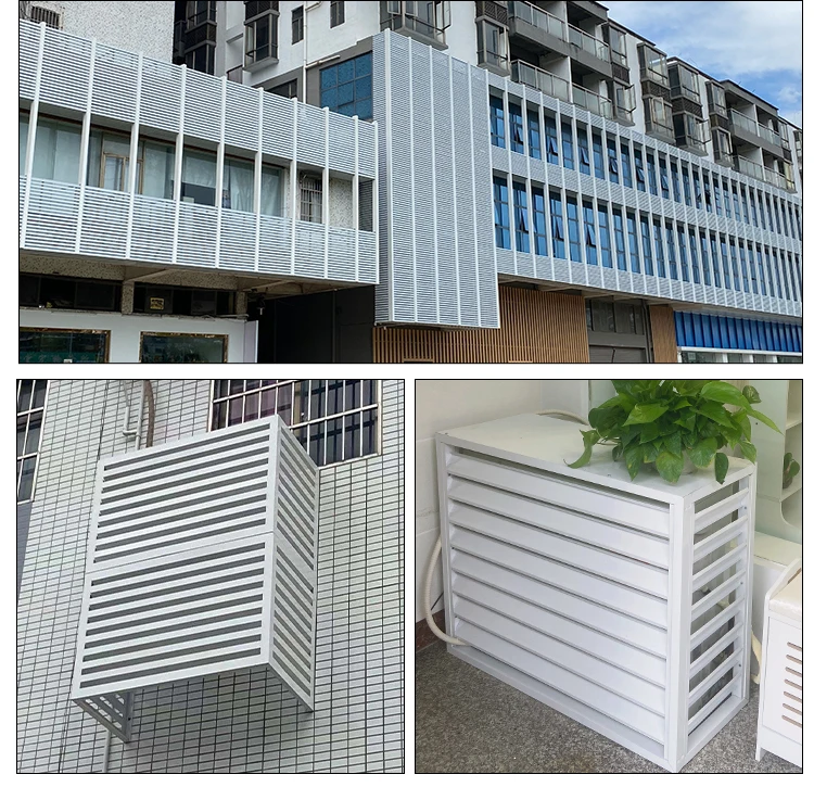 Aluminum alloy air conditioner outer cover, rainproof decoration, windshield balcony beautification