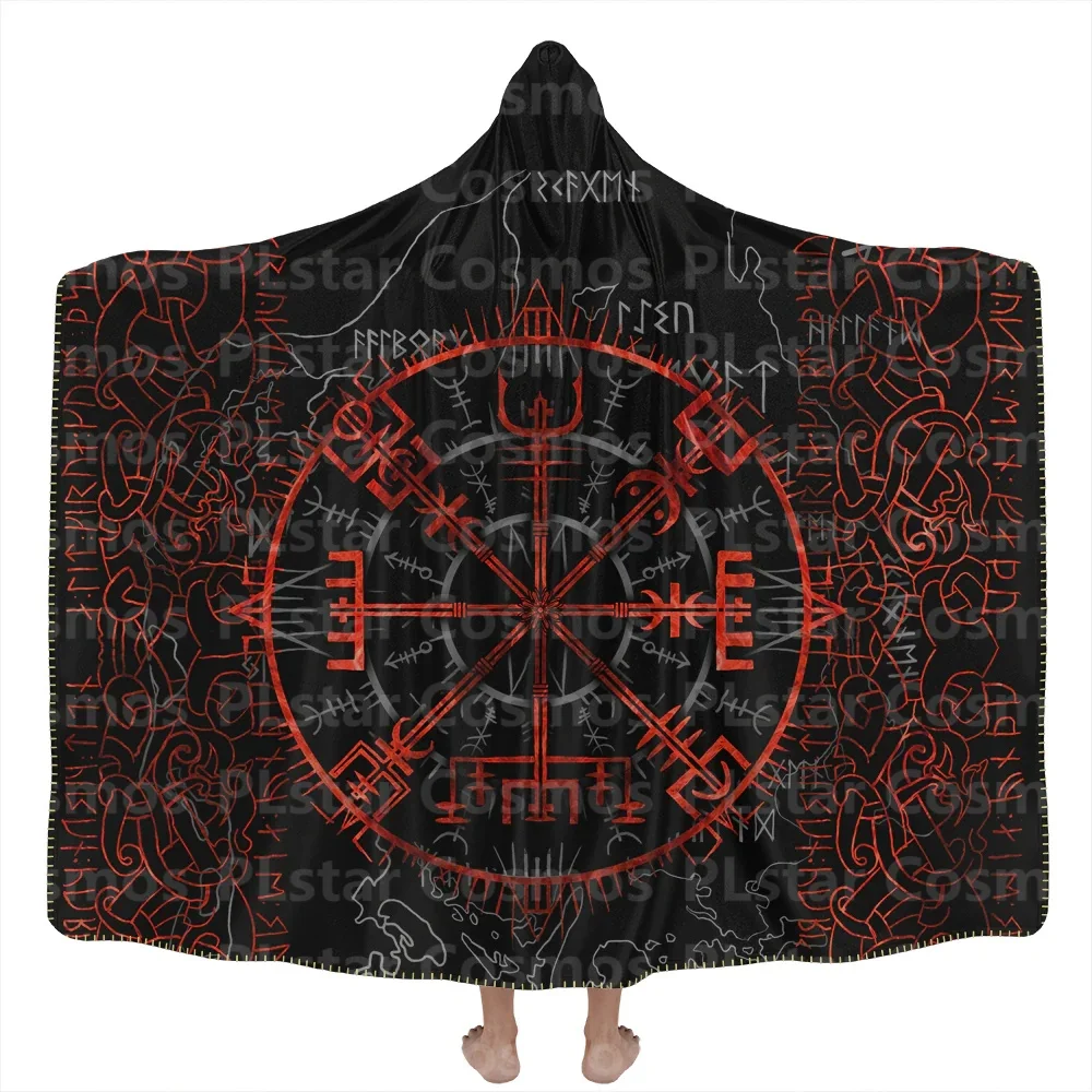 Vasuki Hooded Blanket 3D All Over Printed Wearable Blanket for Men and Women Adults Kids Fleece Blanket