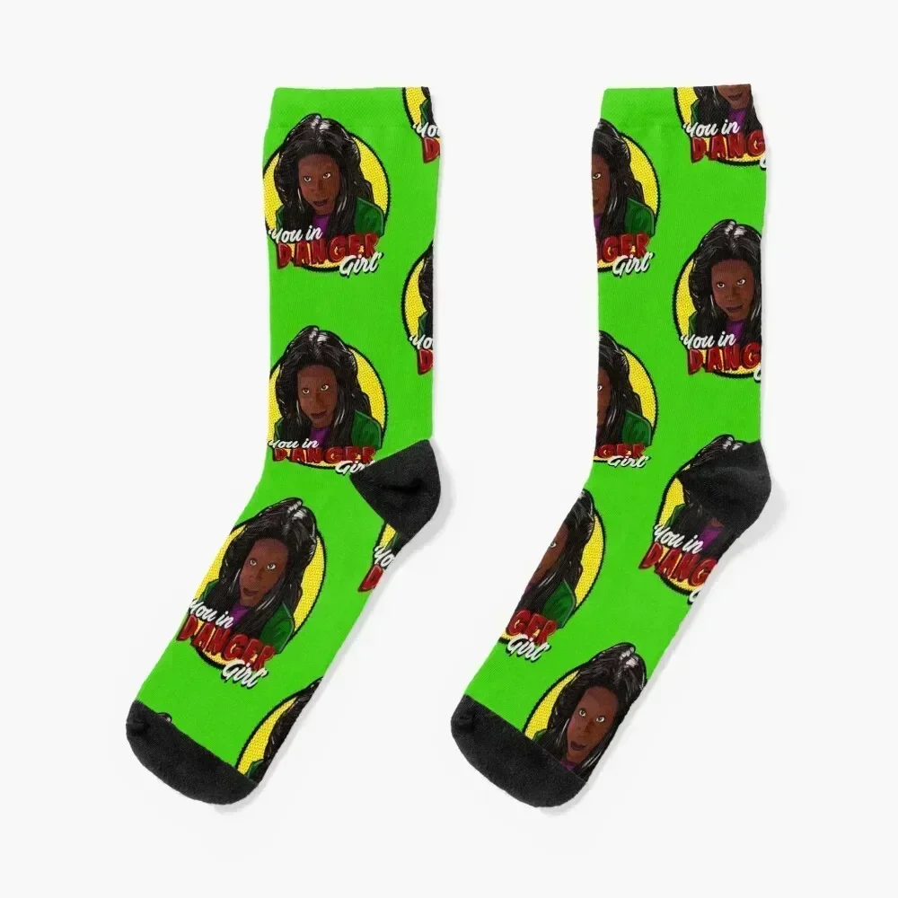 

You in danger girl - whoopi Socks aesthetic basketball Hiking boots Stockings compression Socks Men Women's