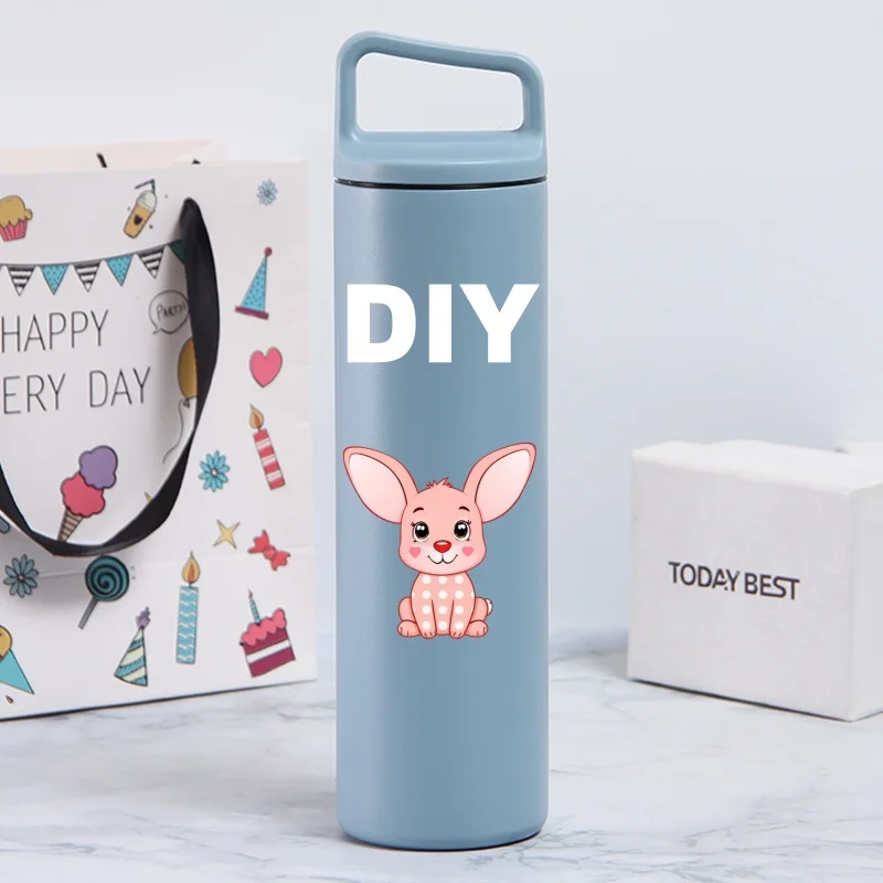 1pcs 500ml New Wide-mouth Stainless Steel Vacuum Thermos Cup  Outdoor Portable Cup Portable Sports Kettle Gift Customize logo view 5