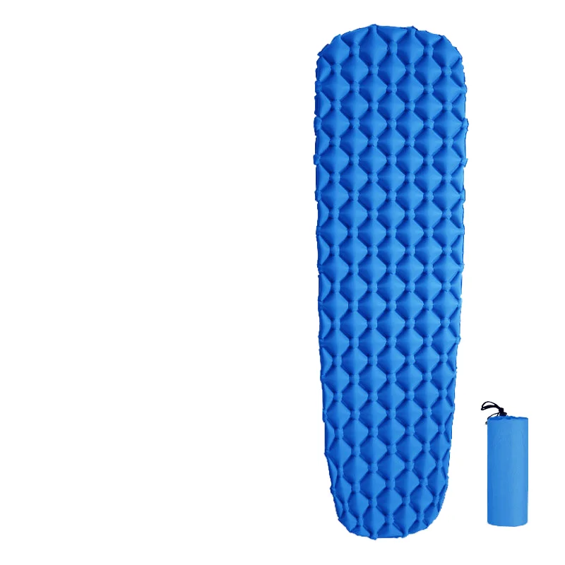 

High Quality 40DNylon Single Inflatable Mattress for Camping PVC Moisture-Proof Mummy Sleeping Mat