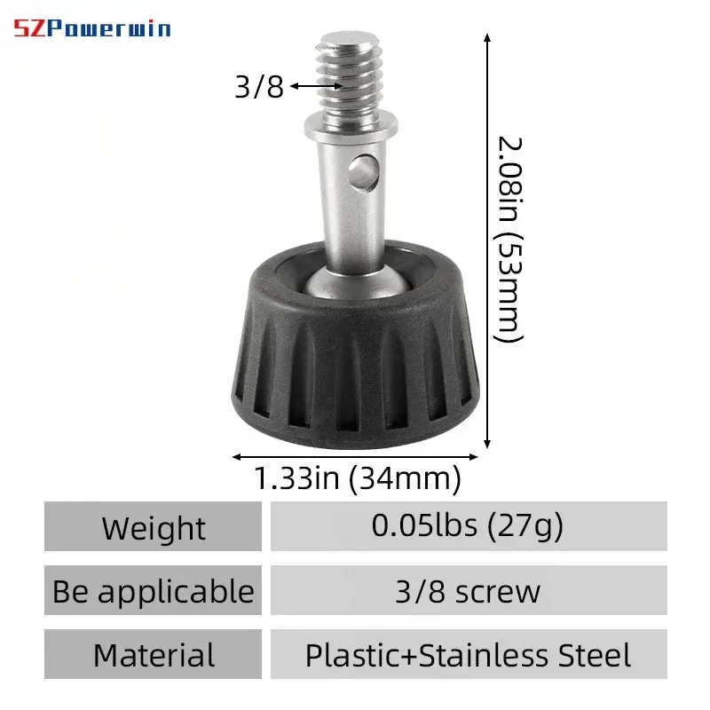 SZPowerwin 3 unids/lote cámara de goma monopié trípode almohadilla de pie 3/8 pulgadas antideslizante trípode liberación almohadilla de pie para trípode monopé pierna