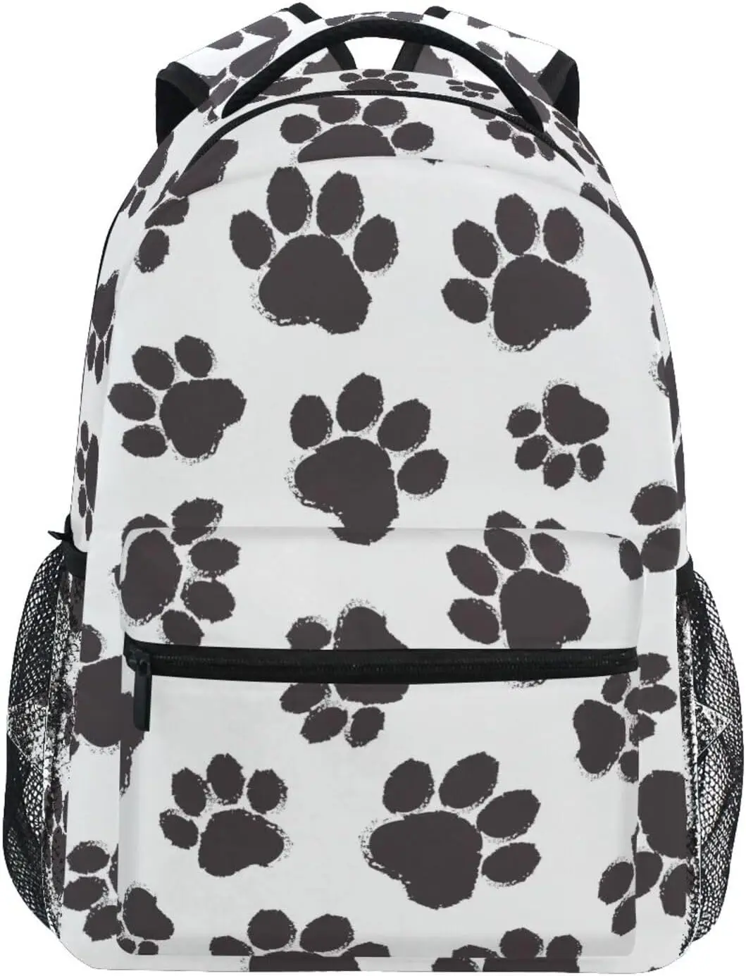 

Собачья лапа, черно-белые школьные компьютерные рюкзаки для мальчиков и девочек, сумка для книг, рюкзак для путешествий, пешего туризма, кемпинга