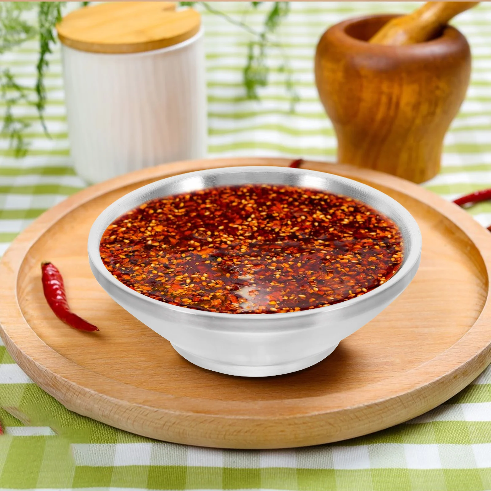 

Stainless Steel Oil Dish Bowl Sauce Ramekins Dipping Bowls Heat-resistant Bowel Condiment Ingredient Polished