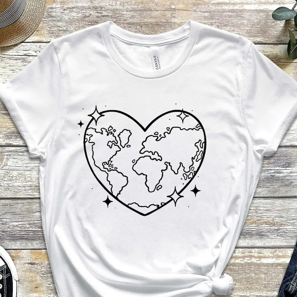 Hearth T Shirt Globe Lover Equality Justice Peace Humanity All United Utopia For Friend