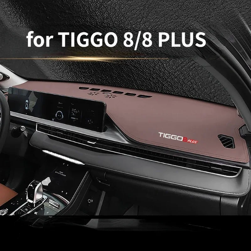 

for Chery Tiggo 8/8 Plus 2019-2024 Accessories Leather Car Dashboard Light-proof Mat Sun Shade Heat Insulation Carpet Cover Pad