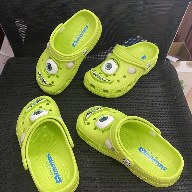 

Cartoon Mike Summer Anti-Slip Outdoor Casual Beach Shoes Monster Big Eyes Hole Slippers Comfortable Breathable Sandals Gifts