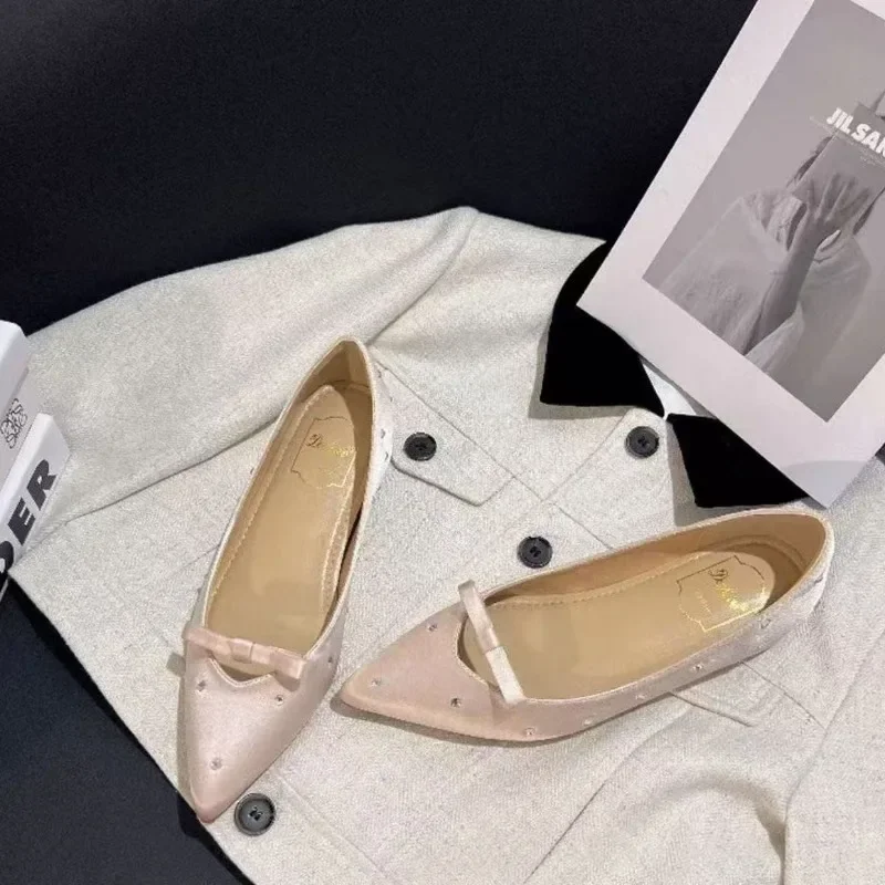 

Women's Shoes 2025 New Summer Lace-up Cuff Pointed Toe Women's High Heels High Quality Butterfly-knot Square Heel Ladies Shoes