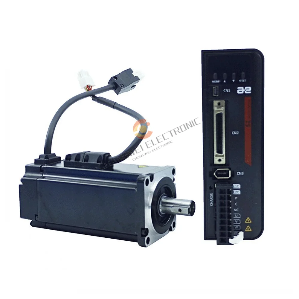 AC 220V 400W 0.4KW Servo Motor+Driver Kit 1.27NM AC Motor S2P-2R8AI+AEQL-0604JFA/B Brake Kit Single-turn Magnet/Multi-turn Magne