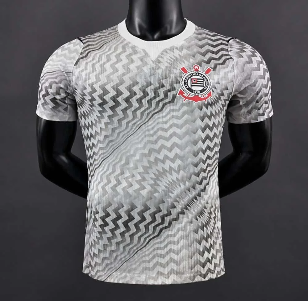 Brasilianisches Atmungsaktives Fußball-T-Shirt 2026-27 Corinthians T-Shirt Sommer Herren Fußball-T-Shirts für Training und Heimspiele – Detail 6