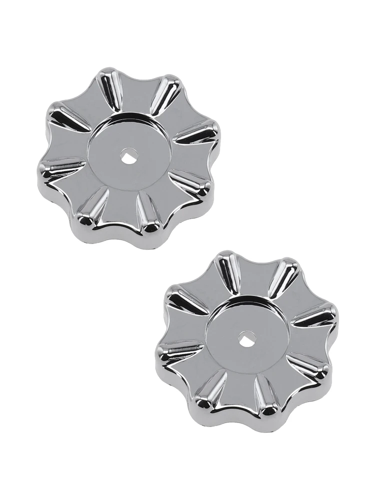 2pcs Knob Handles Square Mounting Port Wheel Handle 13mm Height 50mm Overall Dia Faucet Handles Knob Round Wheel Design