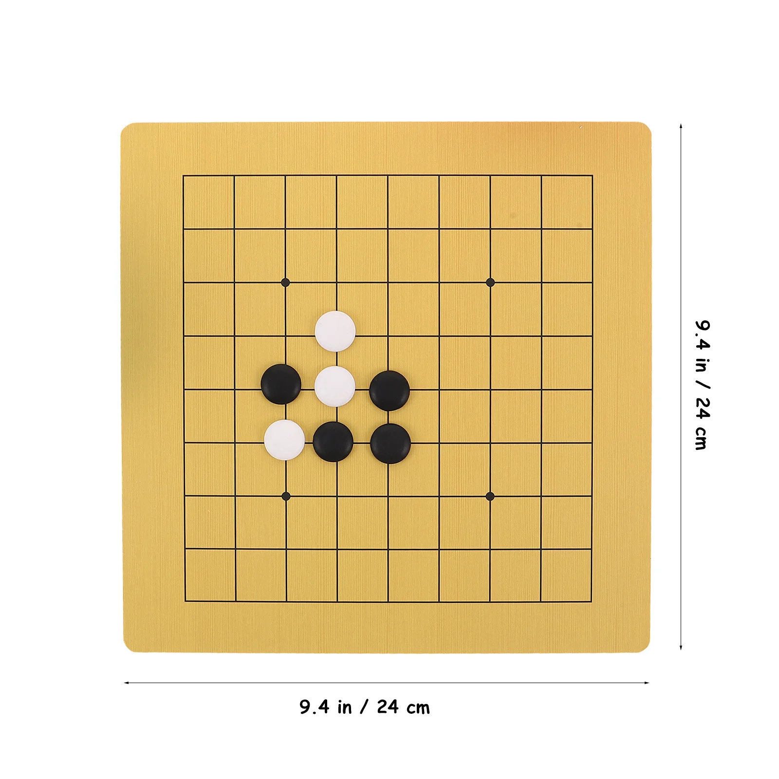 2 set Children'S Go Set: Double Sided Portable Weiqi Board With Plastic Stones Brain Development Board For Kids Travel Learning