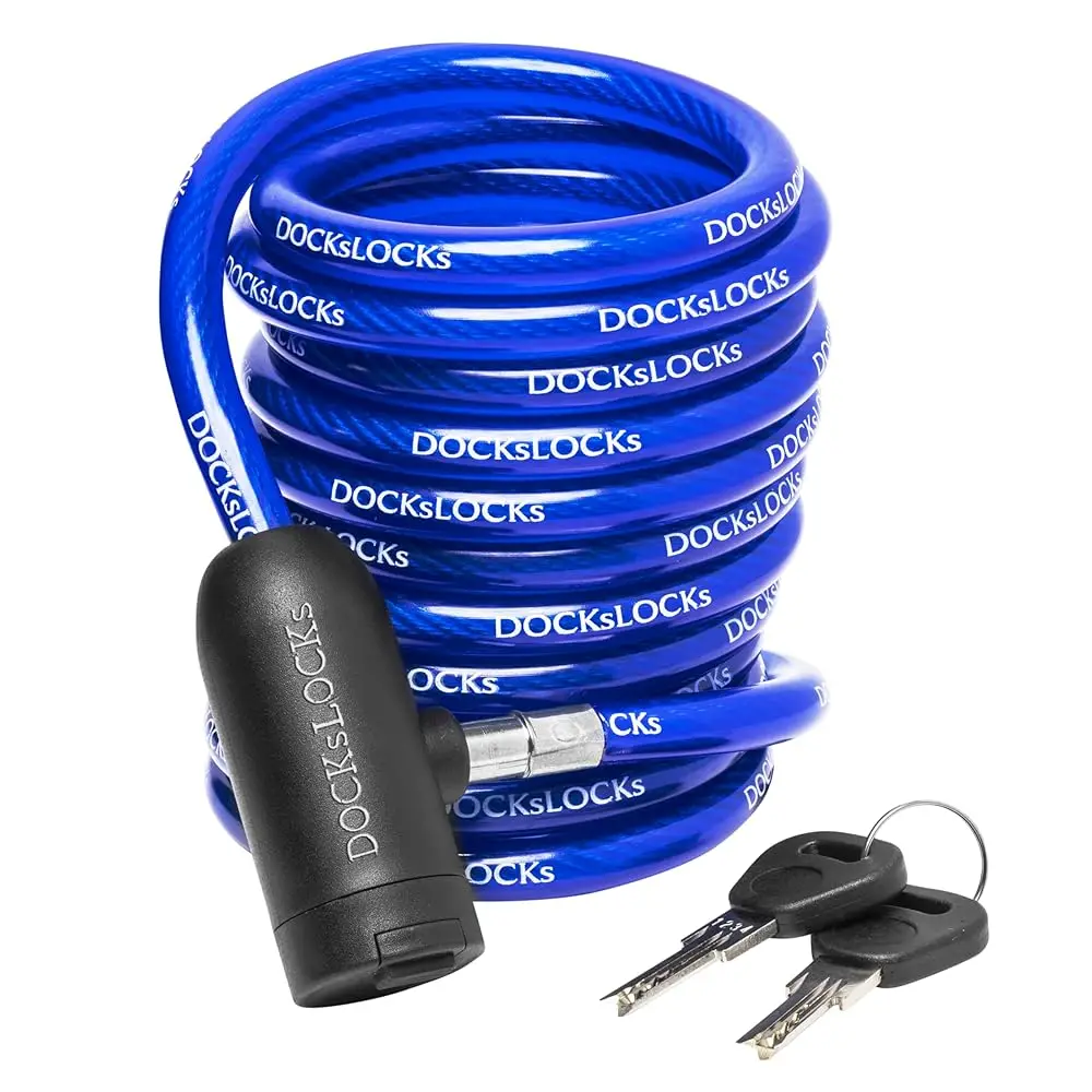 

Free Shipping Coiled Security Cable with Key Lock (5’, 10’, 15’, 20’ or 25’ Lengths), Weatherproof Multi-Purpose Anti-Theft Prot