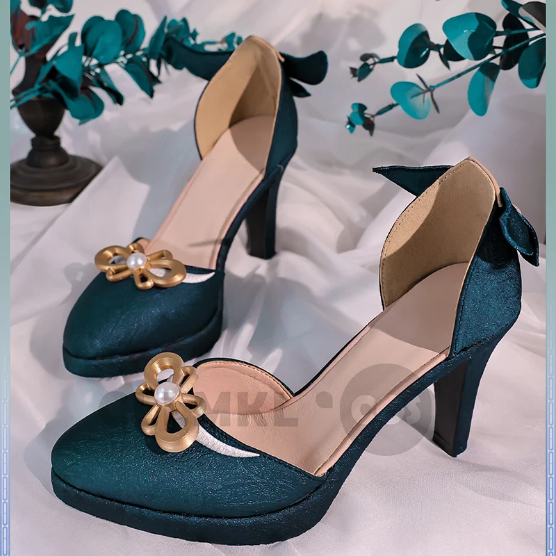 

Ruan Mei Cosplay Shoes PU Leather Green Shoes Halloween Carnival Boots Honkai Star Rail Cosplay Role Play Props