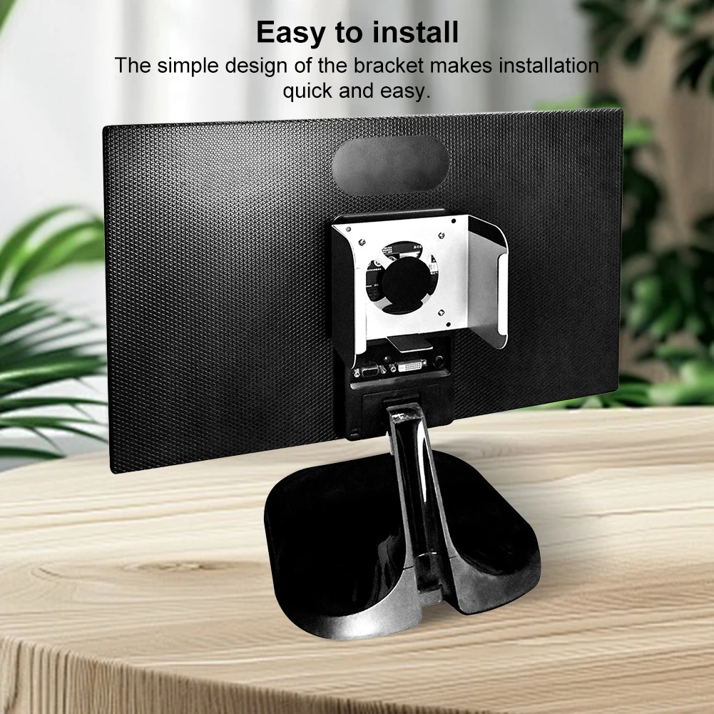 Under Desk Mount for Apple Mac Mini M4 Space-Saving Wall Mount Stand Metal Behind The Monitor Support Monut PC Accessories