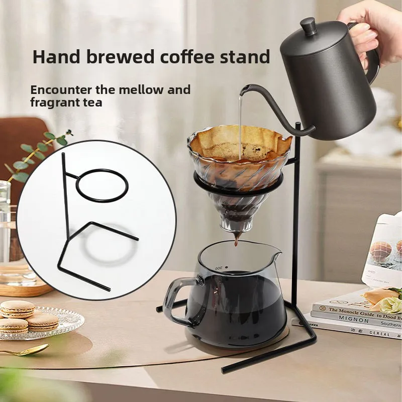 Hand brewed coffee pot full set gift box utensils, filter cup, household entry-level brewing coffee holder, glass sharing
