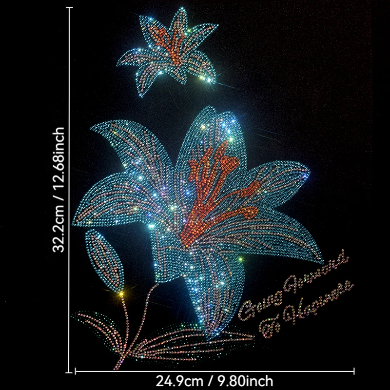 

High-quality and beautiful blue flower patterns are ironed on the fashionable large patches of sweater coat clothing accessories