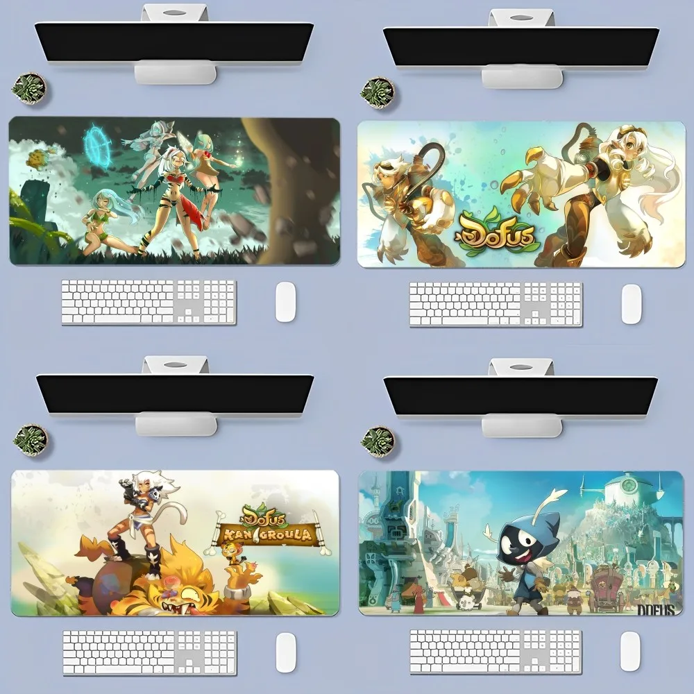 D-DOFUS GAME  Mousepad 80x30cm XL Lockedge Office Computer Desk Mat Table Keyboard Big Mouse Pad Laptop Cushion Non-slip for Tee